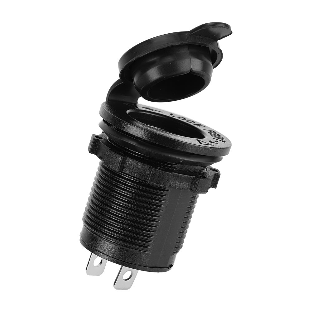 12v/24v Zigarettenanzünderbuchse Für Auto/motorrad Mit Wasserdichter Abs-abdeckung, 12v/24v-anschluss Für Auto/motorrad, Steckdose Mit Schutz