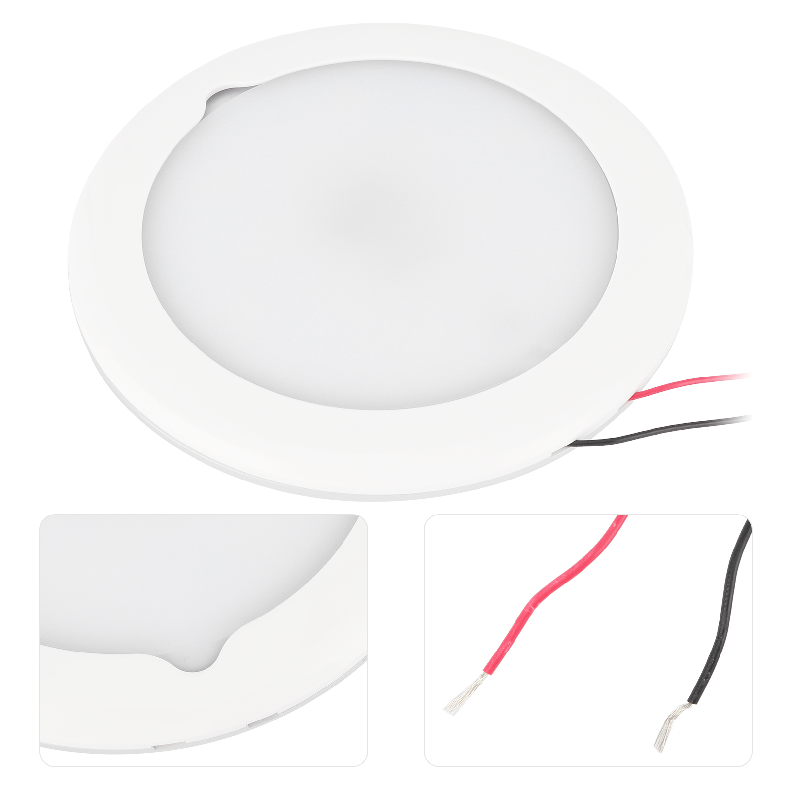 5,9-zoll-led-deckenleuchte Mit Touch-dimmer, Wasserdicht Nach Ip67, Für Boote, Wohnmobile Und Maritime Anwendungen, Warmes Licht (3000–3300 K), Einstellbar