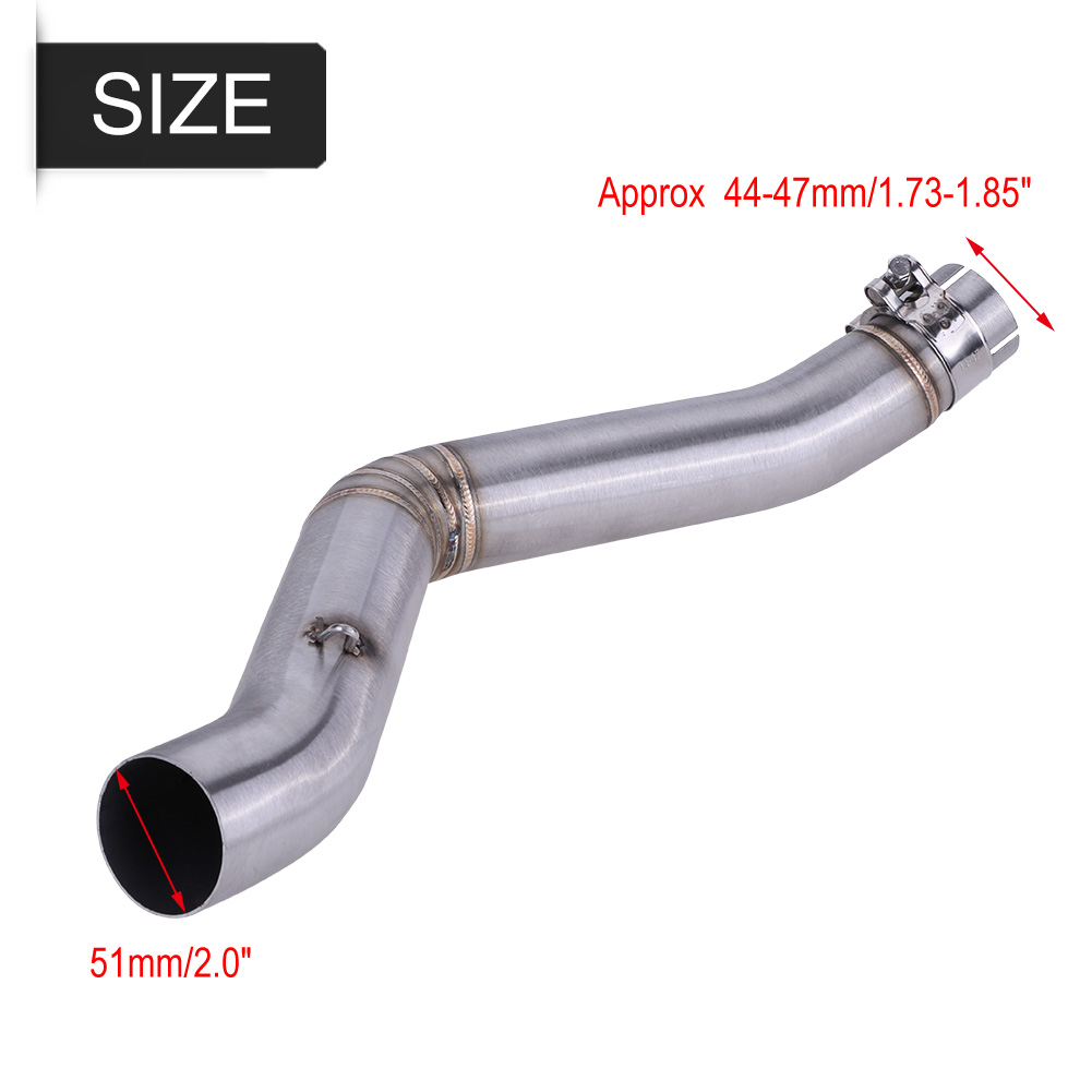 Mittelrohr Für Motorradauspuffanlage Für Benelli Trk 502, Modifizierte Verschraubung, Edelstahl-schalldämpfer, Leistungszubehör, Mittelstück.