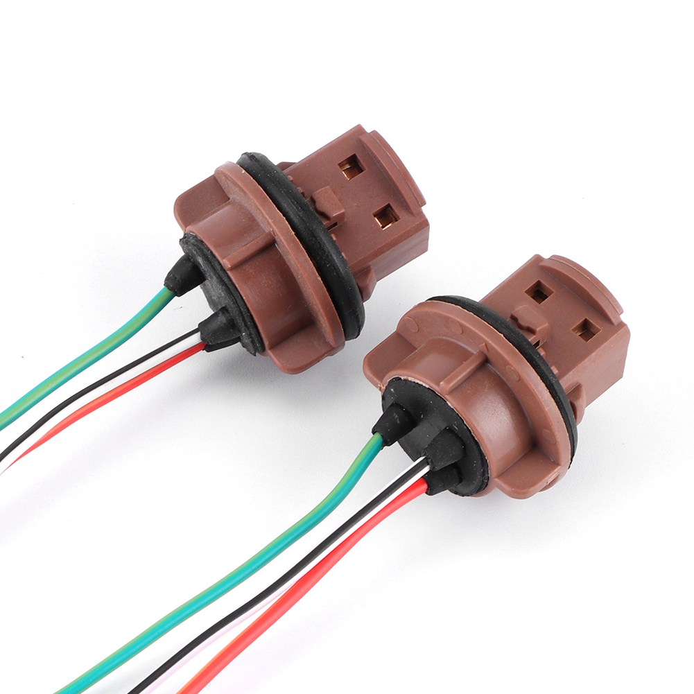 2 Stück Kfz-bremslicht- Und Fahrlicht-kabelbaumstecker Für 7440 7441 7443 7444 T20 992a Glühbirne