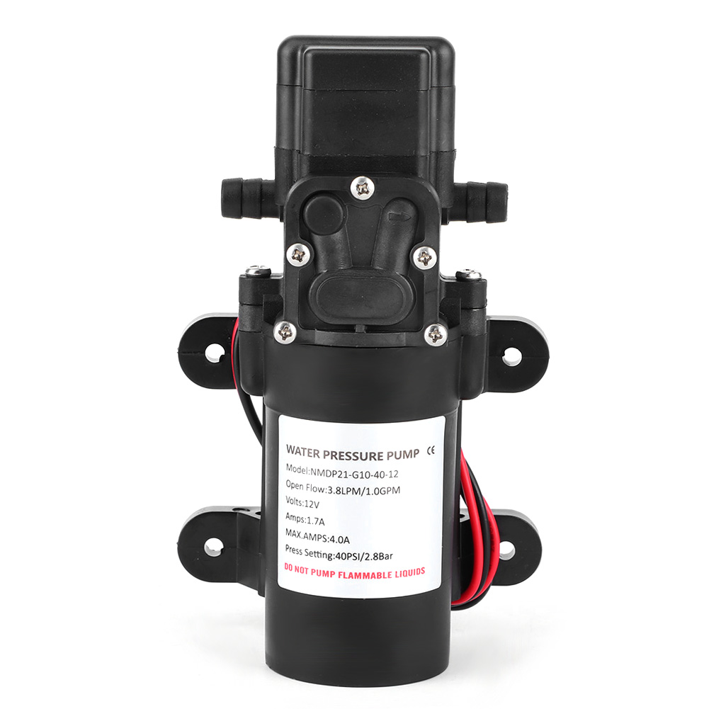 12 V Dc 1,0 Gpm 40 Psi Membranpumpe, Hochdruck, Selbstansaugend, 3/8-zoll-schlauchanschluss, Für Auto Und Wohnmobil