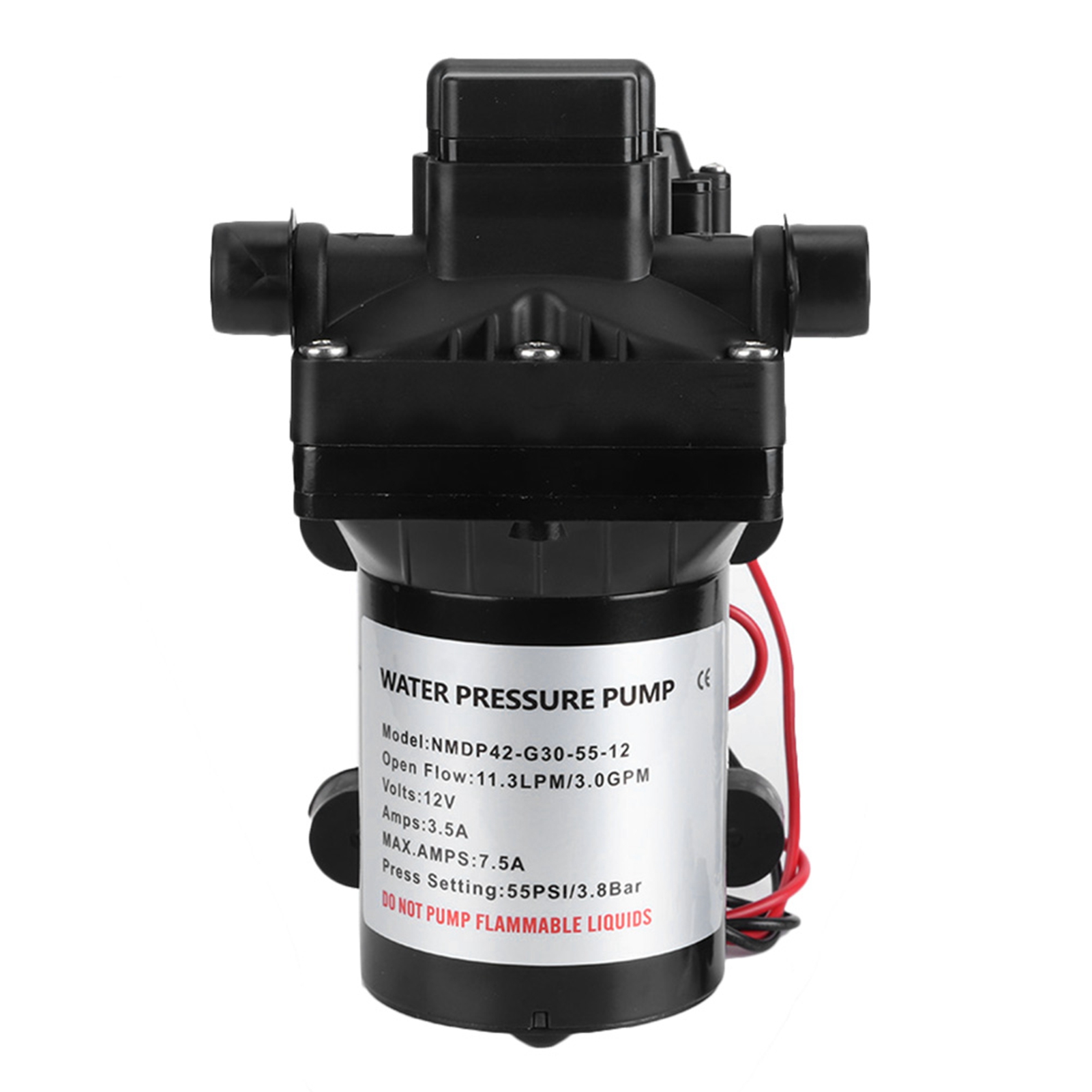 Membranpumpe Der Serie 42, 12 V Dc, 3,0 Gpm, 55 Psi, Selbstansaugend Mit Internem Bypass Für Auto, Wohnmobil, Boot