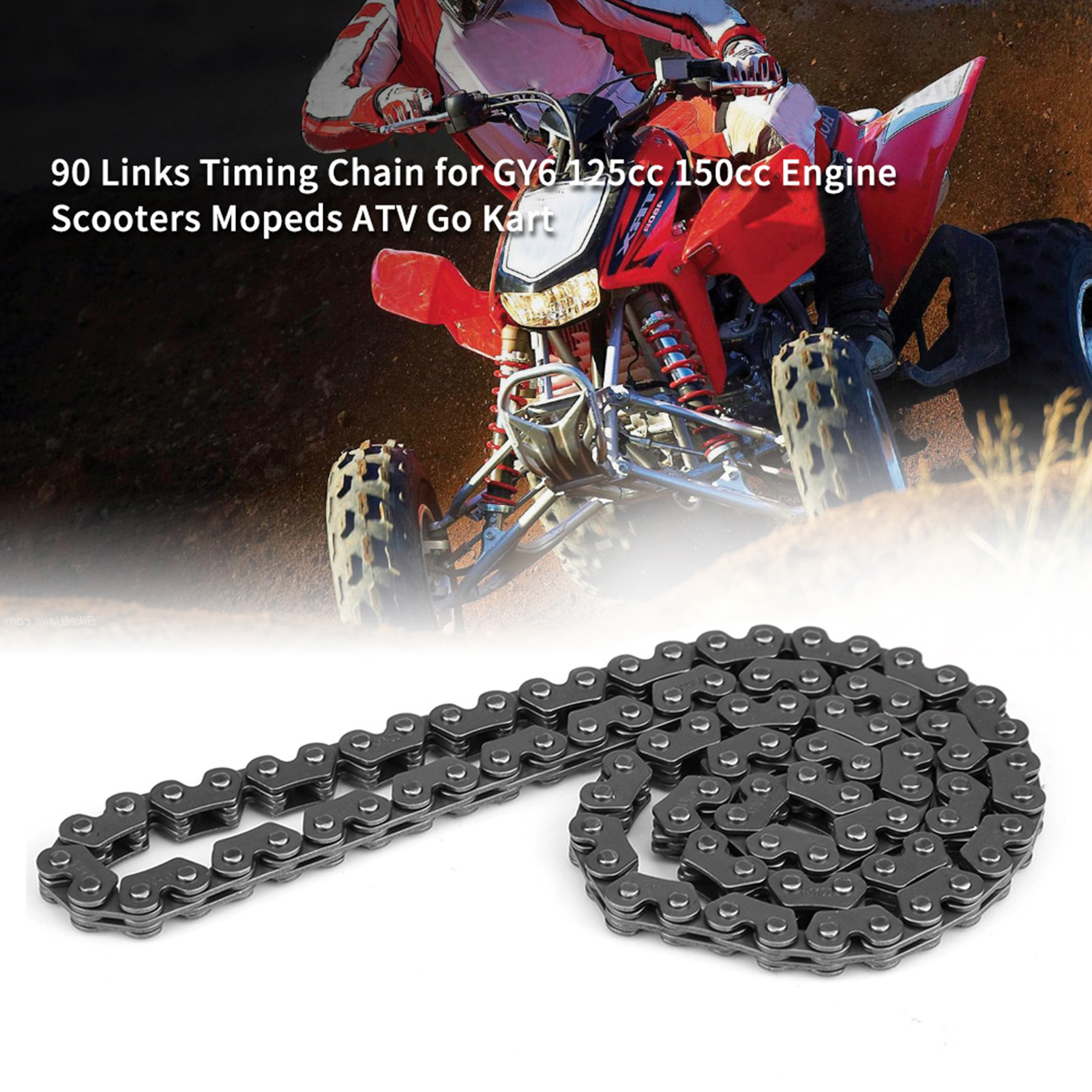 90-gliedrige Steuerkette Für Gy6 125-cm³- Und 150-cm³-motoren, Roller, Mopeds, Quads Und Karts Hochleistungs-steuerkettensatz