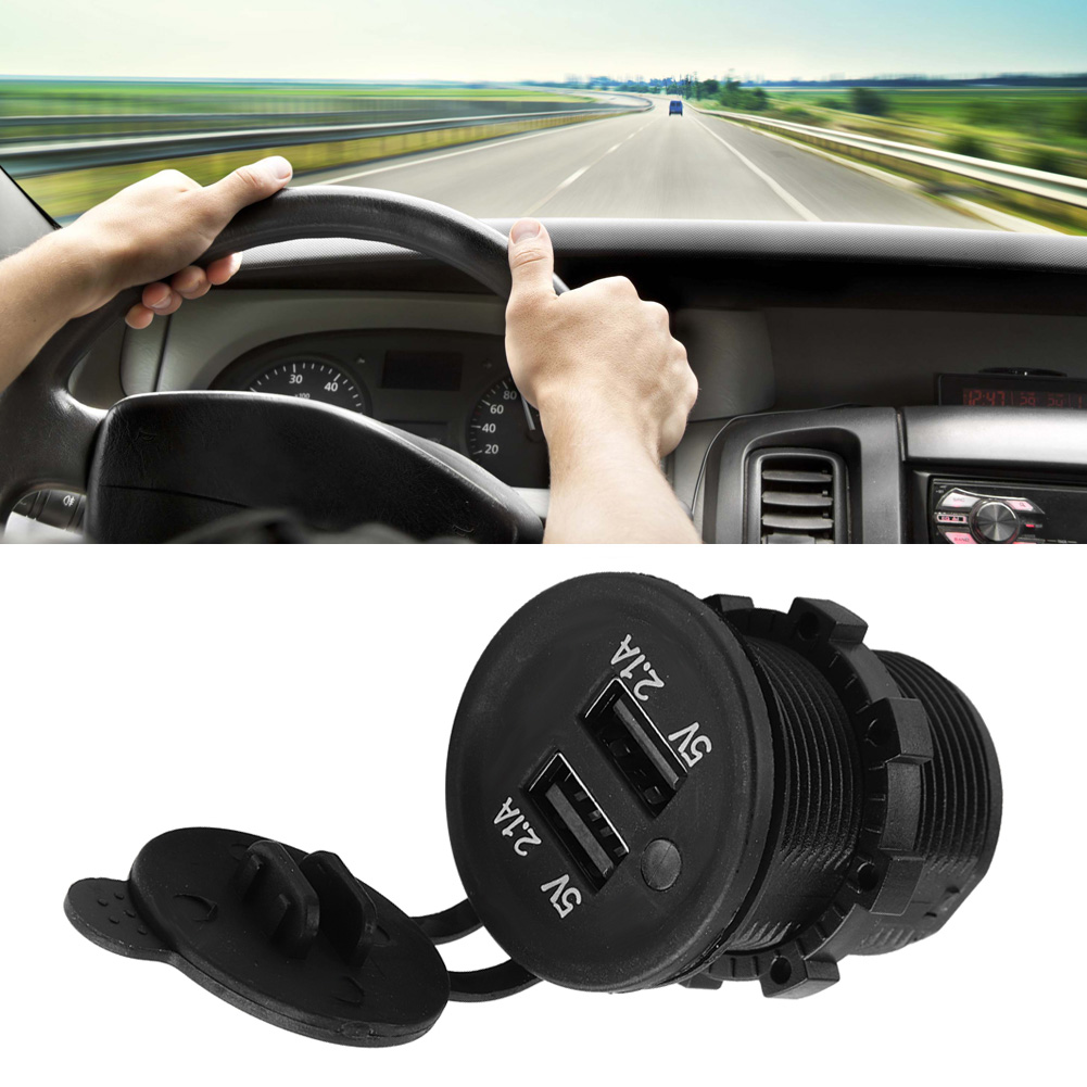 5v 2,1a Kfz-ladegerät Mit Zigarettenanzünder Und Zwei Usb-anschlüssen (weiblich) Für Auto, Motorrad Und Lkw