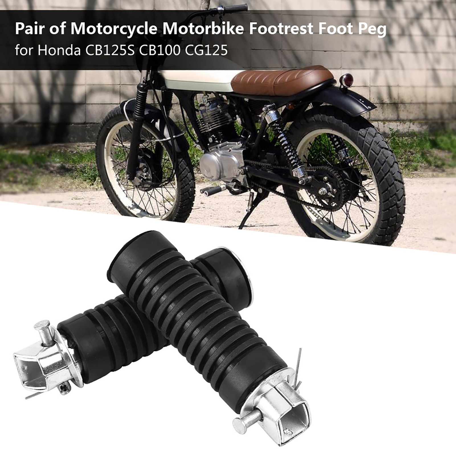 Paar Aluminium-motorradfußrasten Für Honda Cb125s Cb100 Cg125, Fahrerfußrastenpedale, Ersatzzubehör