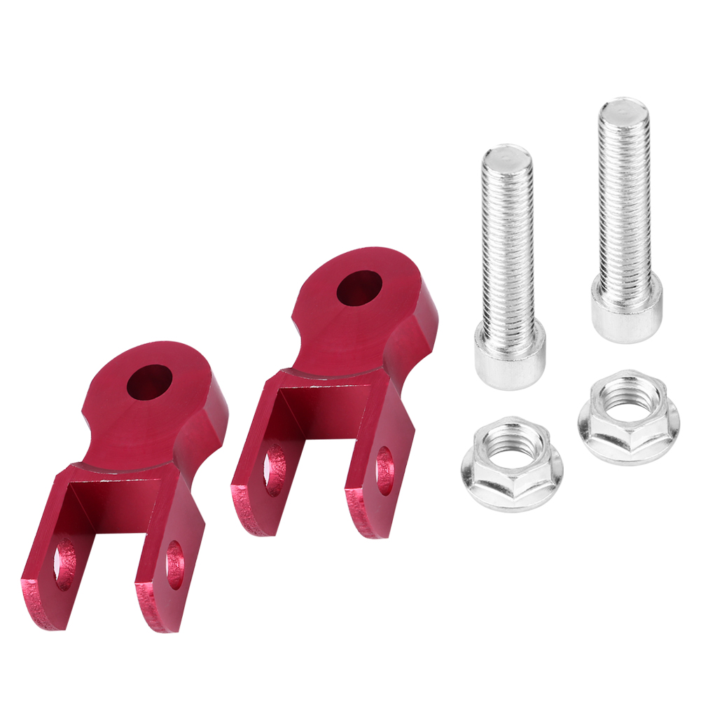 2 Universelle Motorrad-stoßdämpferpads, 5 Cm Höherlegung, Rotes Chassis Mit Schraubensatz