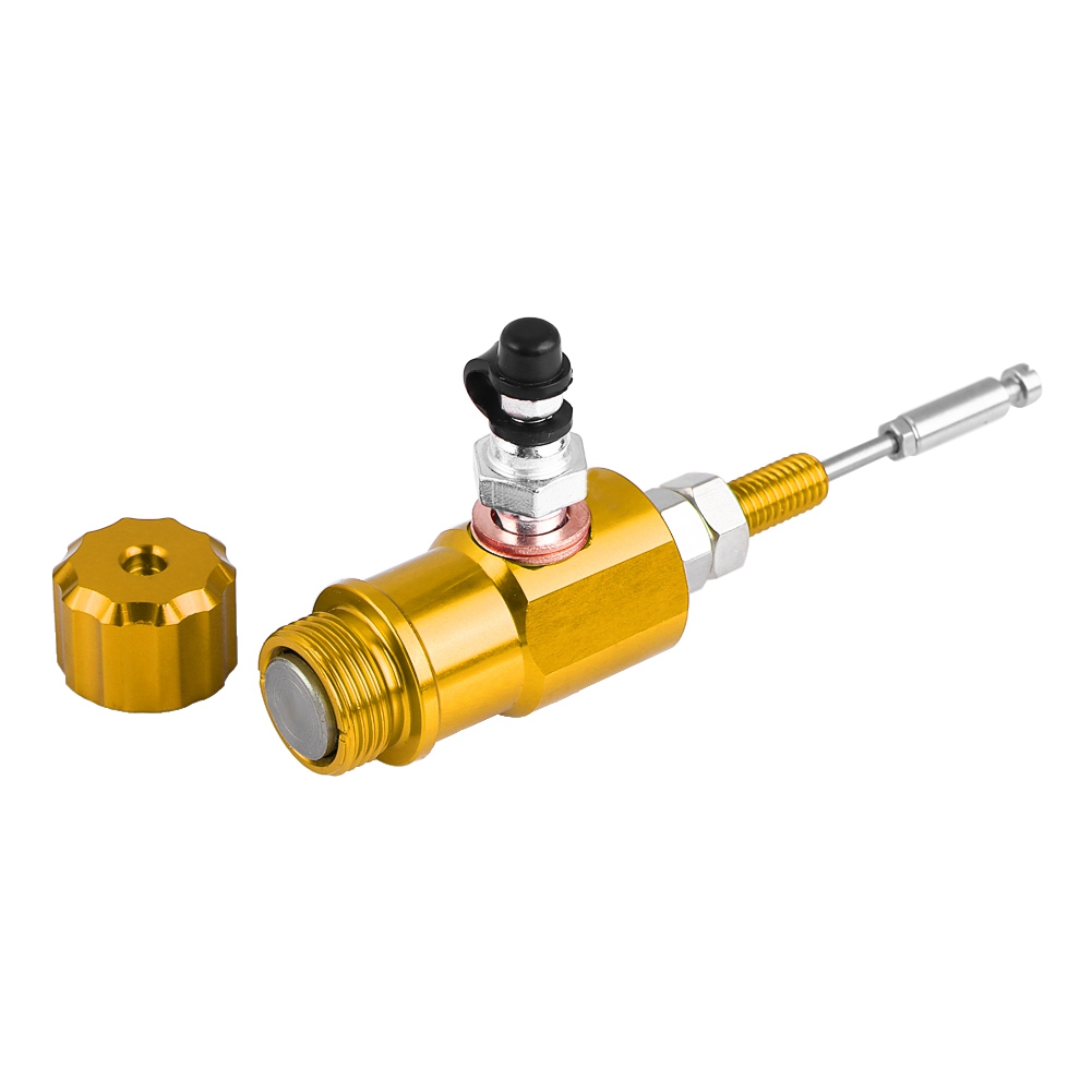 Motorrad-hydraulik-hauptzylinder, Transferpumpe Mit Kupplungs- Und Bremsstange, Komplettes System, Goldfarben, Universeller Austauschsatz.