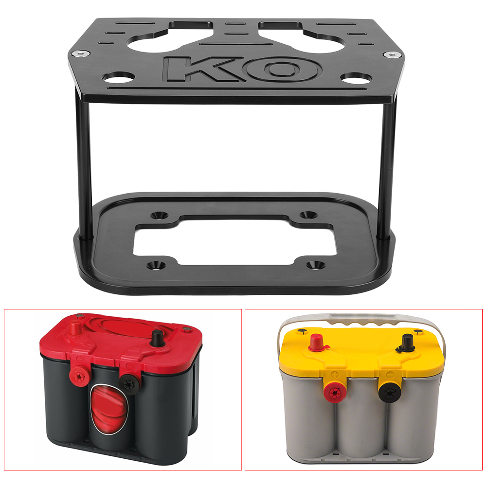 Edelstahl-batteriehalterung Für Optima 34/78 Batterie, Rot, Gelb, Schwarz