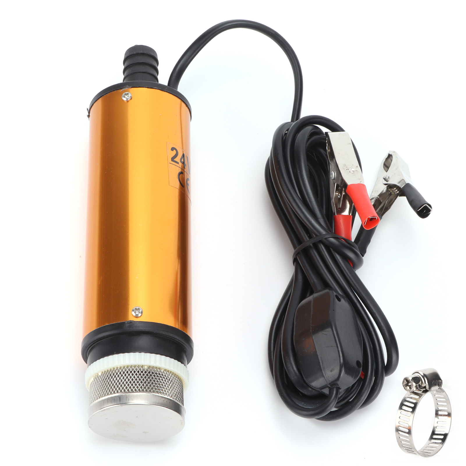 Tragbare Elektrische 24v-gleichstrompumpe Zum Umpumpen Von Kraftstoffen, Gehäuse Aus Aluminiumlegierung, Für Diesel Und Wasser, Mini-modell.