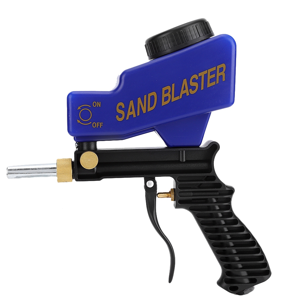 Tragbare Pneumatische Sandstrahlpistole Mit Schwerkraftzufuhr Zur Rostentfernung, Zum Entfernen Von Rostflecken, Blaue Sandstrahlpistole