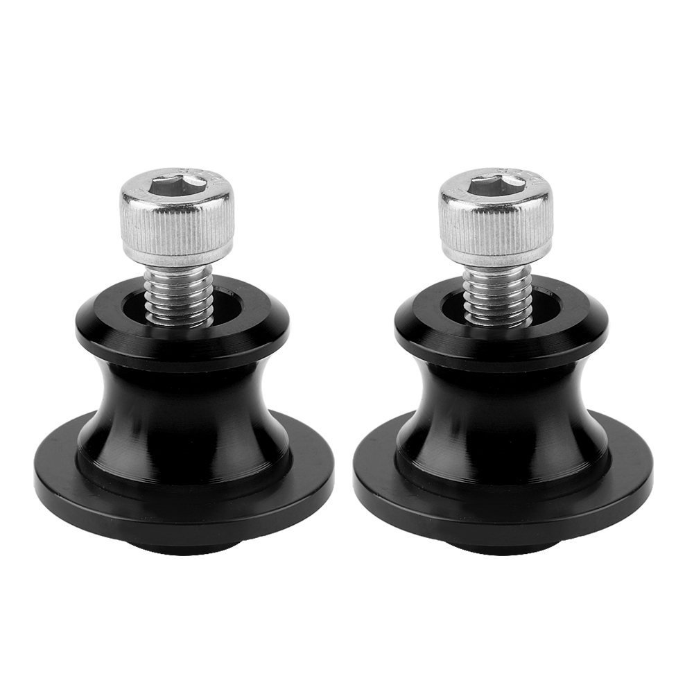 Set Bestehend Aus 2 Cnc-gefrästen 8-mm-hinterrad-motorradständern, Schwarzen Schwenkspulen, Fußrastenhalterungen, Motorradständer-spulen, Robustem Zubehör.