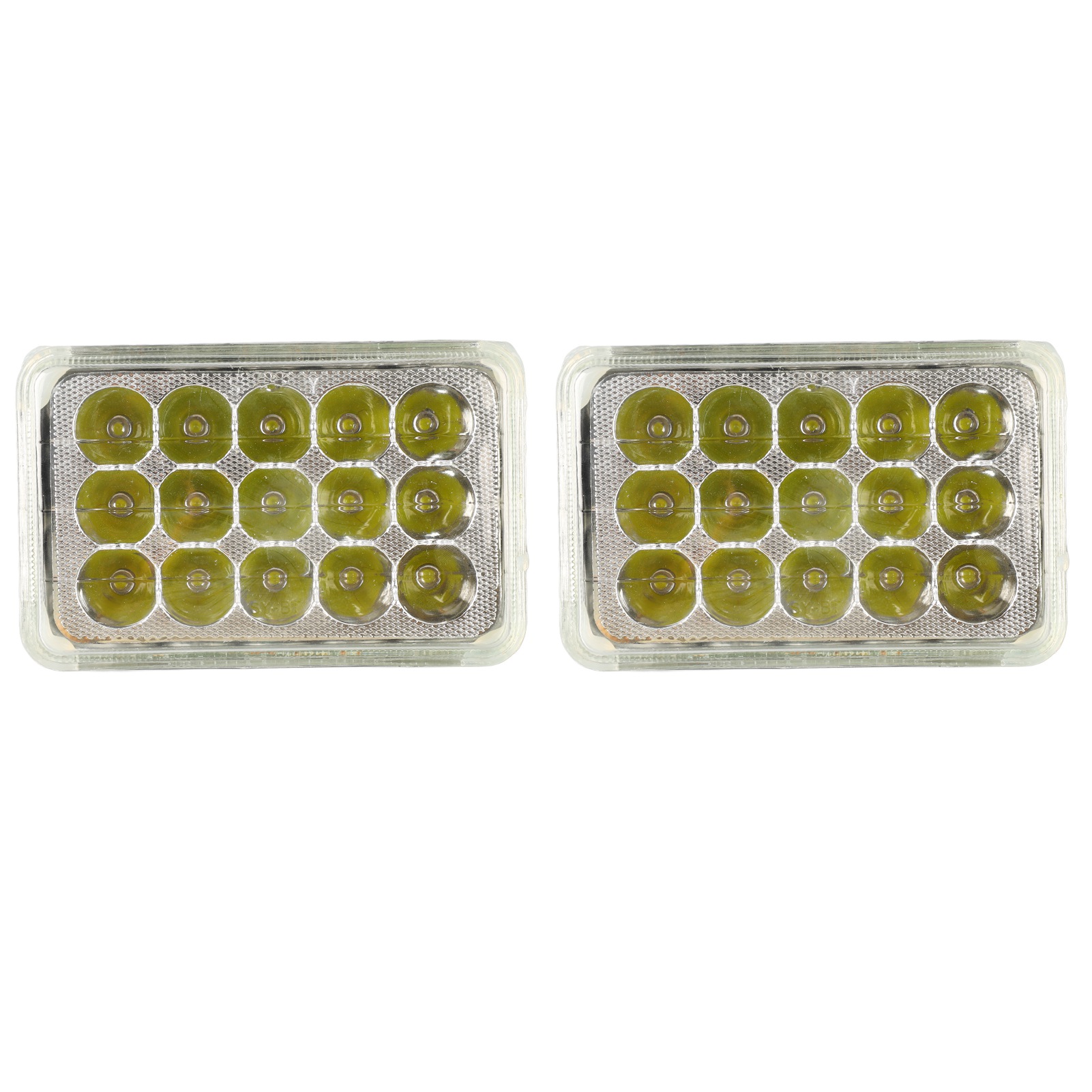 2 Stück Rechteckige Led-scheinwerfer Mit 15 Leds, Hohe Helligkeit, Energiesparendes Umrüstset Für Quadratische Scheinwerfer