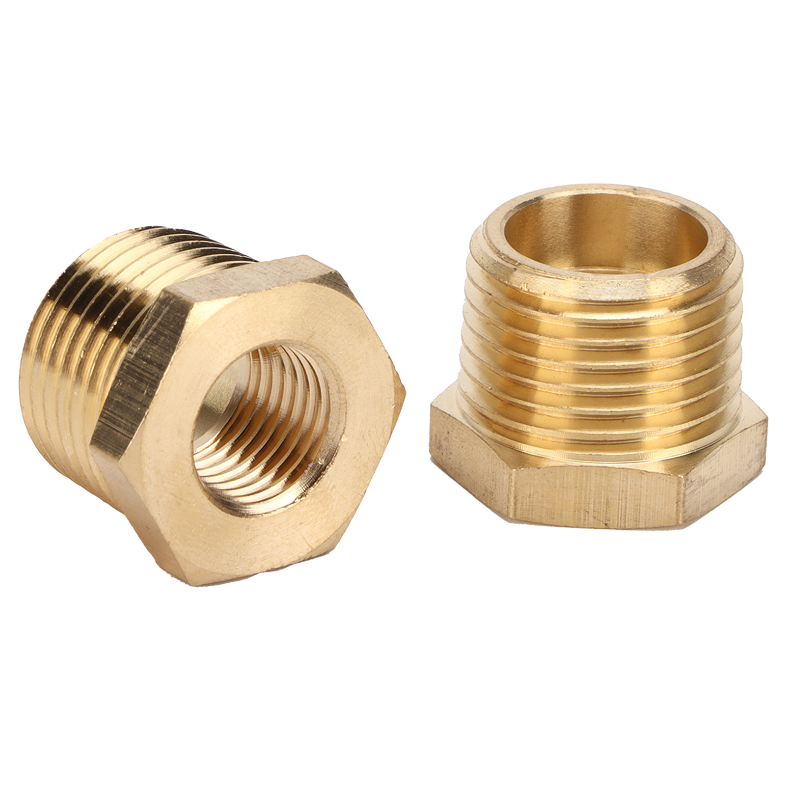 2 Stück Messing-sechskant-reduzierbuchse 1/2 Npt Außengewinde Auf 1/4 Npt Innengewinde Schlauchadapter Autozubehör