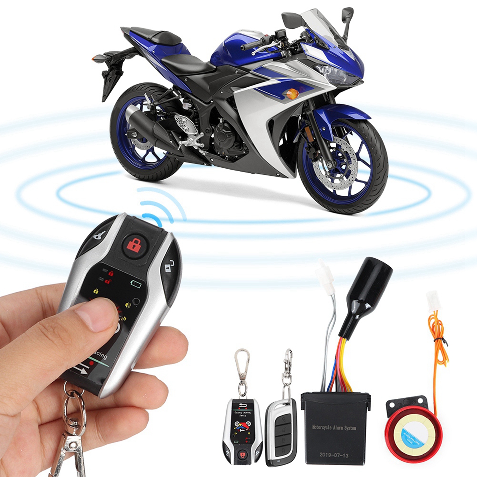 Wasserdichte 2-wege-alarmsirene Mit Fernbedienung, Motorrad-sicherheitssystem Mit Fernstartfunktion