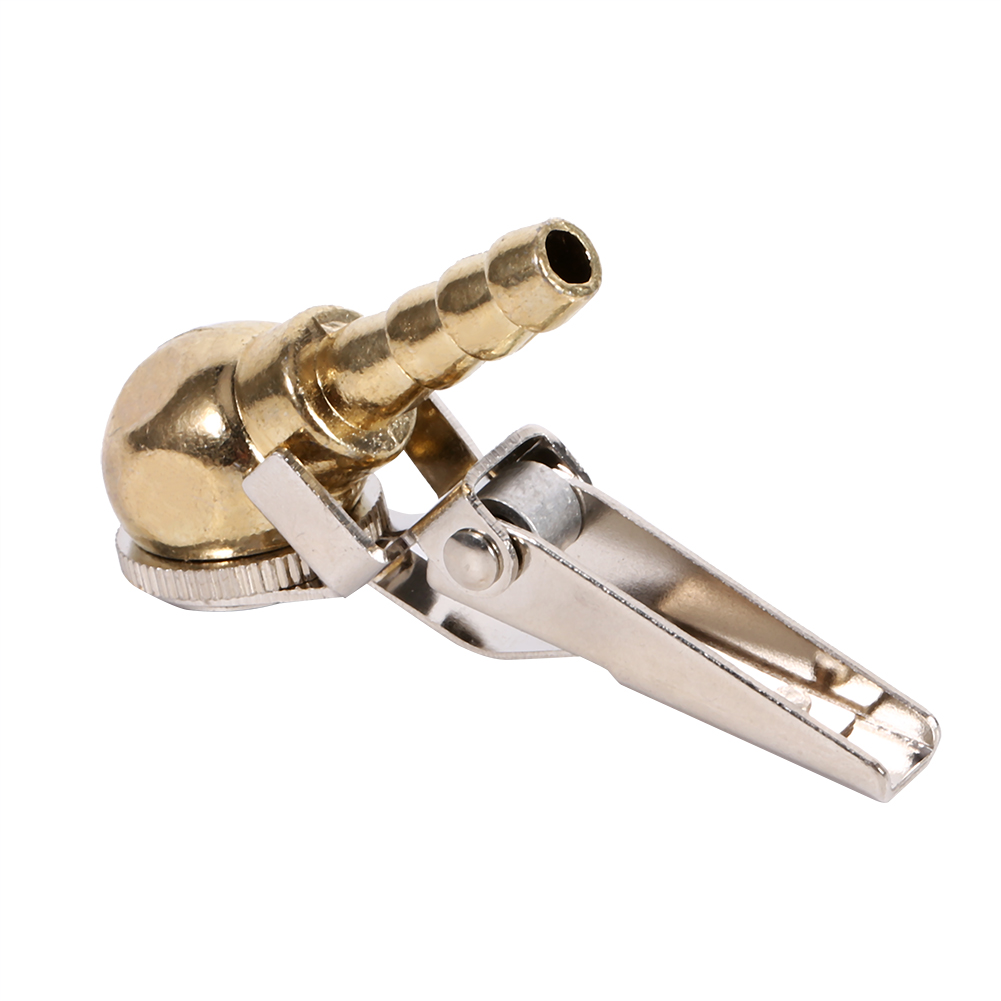 Aufschraubbare Aufblasdüse Mit Klemme Für Reifenventil, Manometer, Druckregler, Schnellanschluss, Chromoberfläche, Für Den Einsatz In Garagen Und Werkstätten.