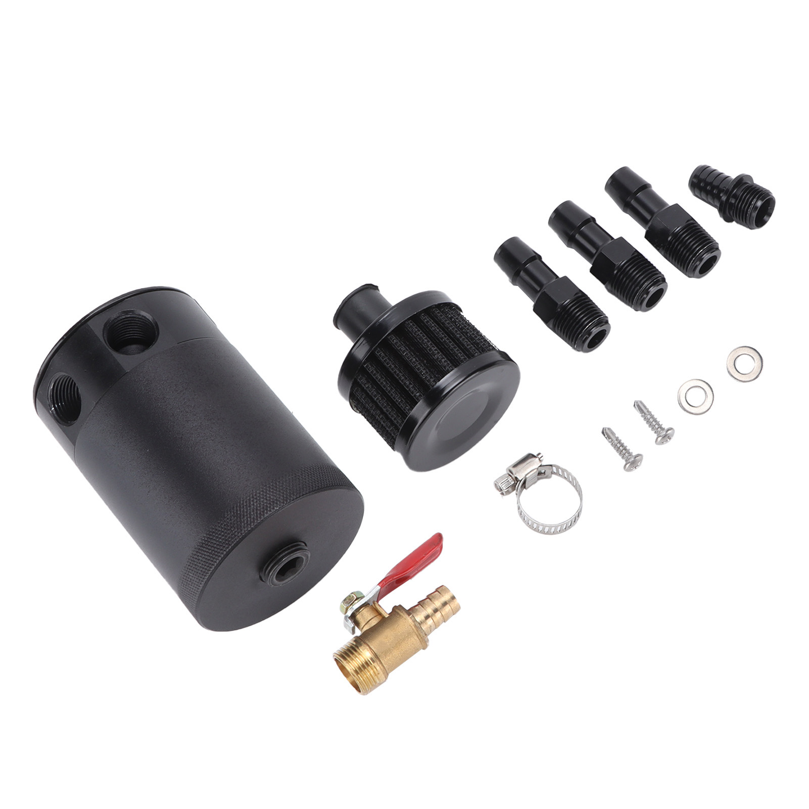 Ölkanne Mit 3 Anschlüssen Und Luftfilterventil, Universelle Aluminiumlegierung, 10-mm-/15-mm-anschluss Für Pkw