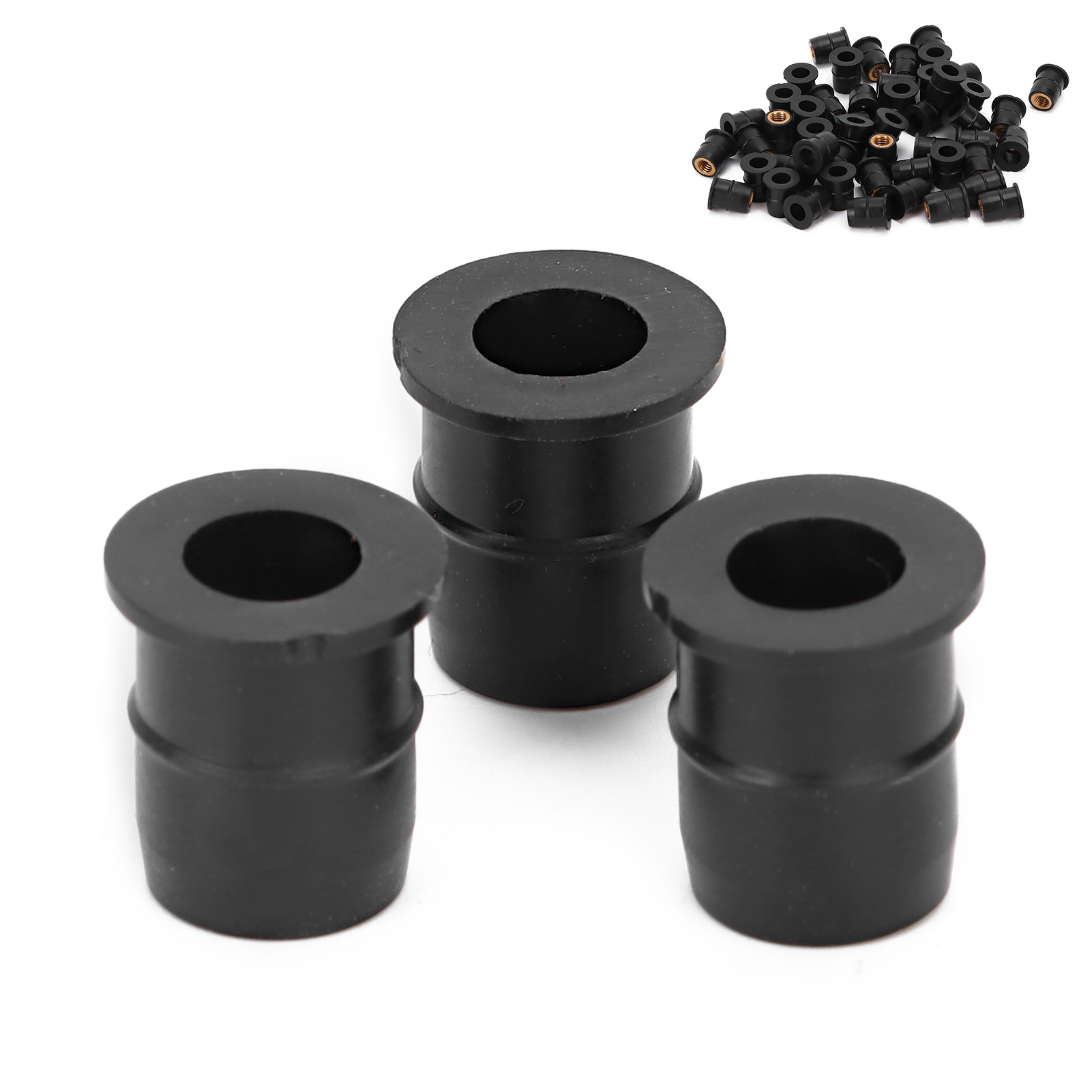50 Gummieinsätze M6x0,8 Mm Für Motorradwindschutzscheiben, Quads, Verkleidungen, Karosseriebefestigungen, Schrauben- Und Mutternsatz
