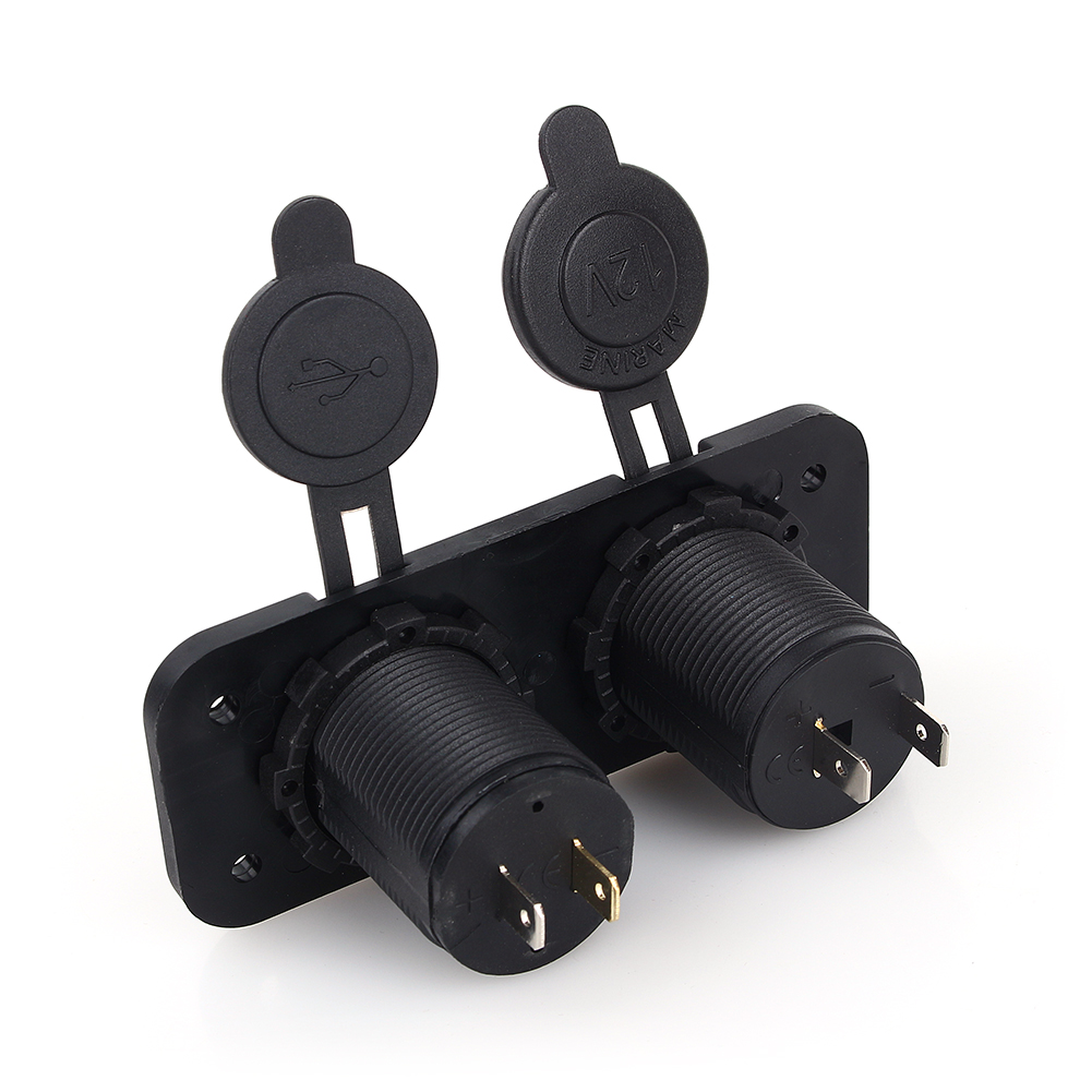12v Dual-usb-kfz-ladegerät Mit Zigarettenanzünderadapter Und Mehreren Steckdosen Für Schnellladung Im Auto