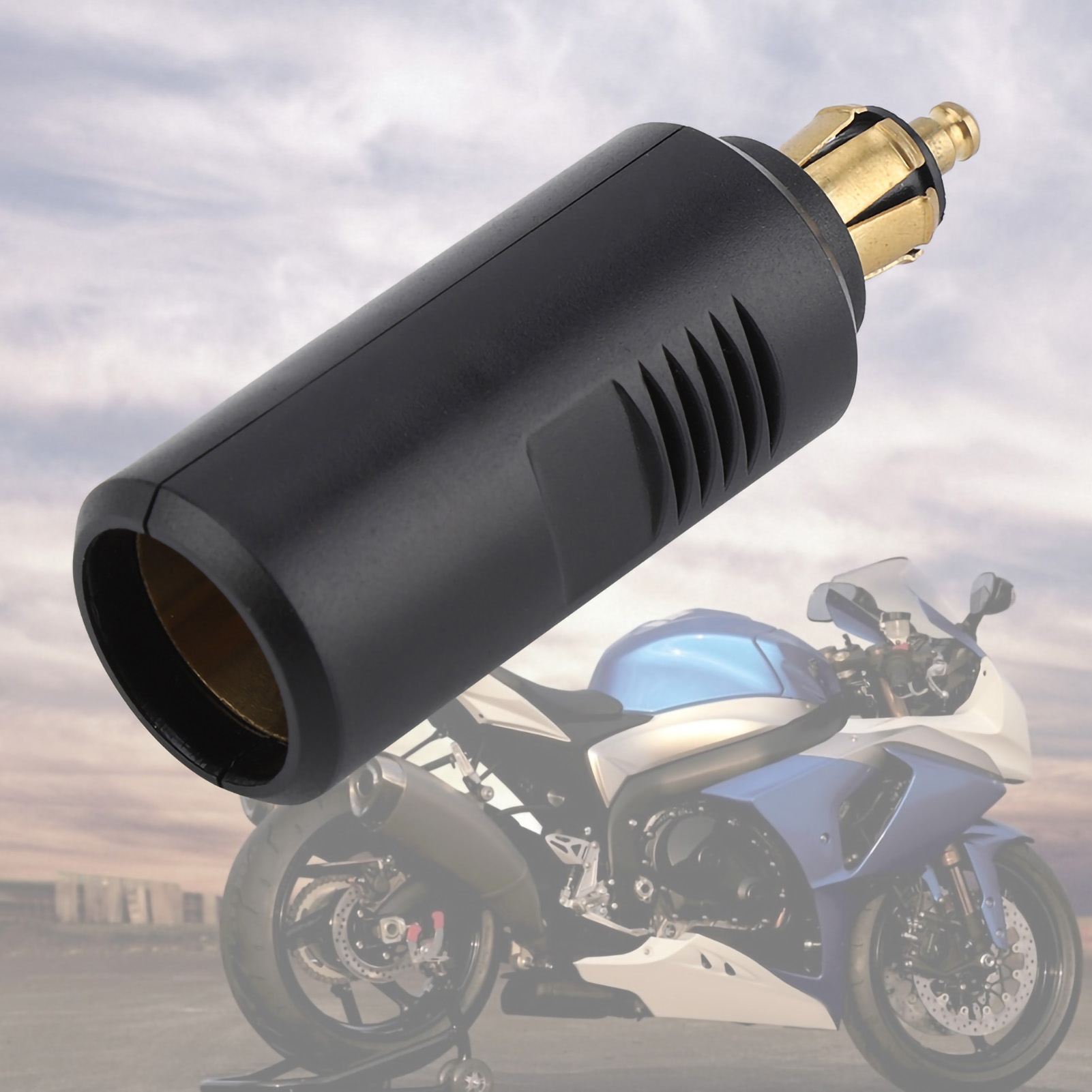 12-v-motorrad-zigarettenanzünderadapter, Europäischer Stecker Auf Din-buchse, Wasserdicht