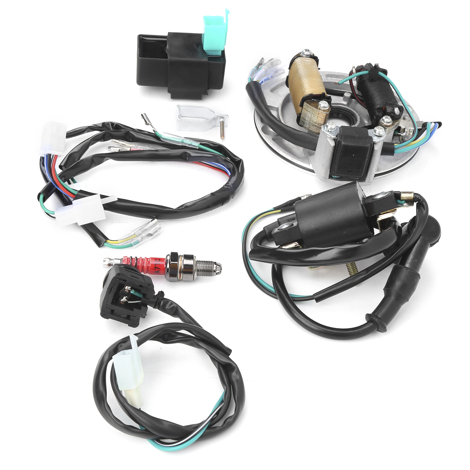 Zündspulen-stator-cdi-kabelbaum-zündkerzen-kit Passend Für Xrcrf 50 50cc - 125cc