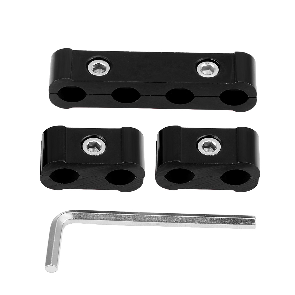 12 Zündkerzenkabelverteiler Aus Aluminiumlegierung, 8 Mm, 9 Mm, 10 Mm, Schwarz, Kabelset
