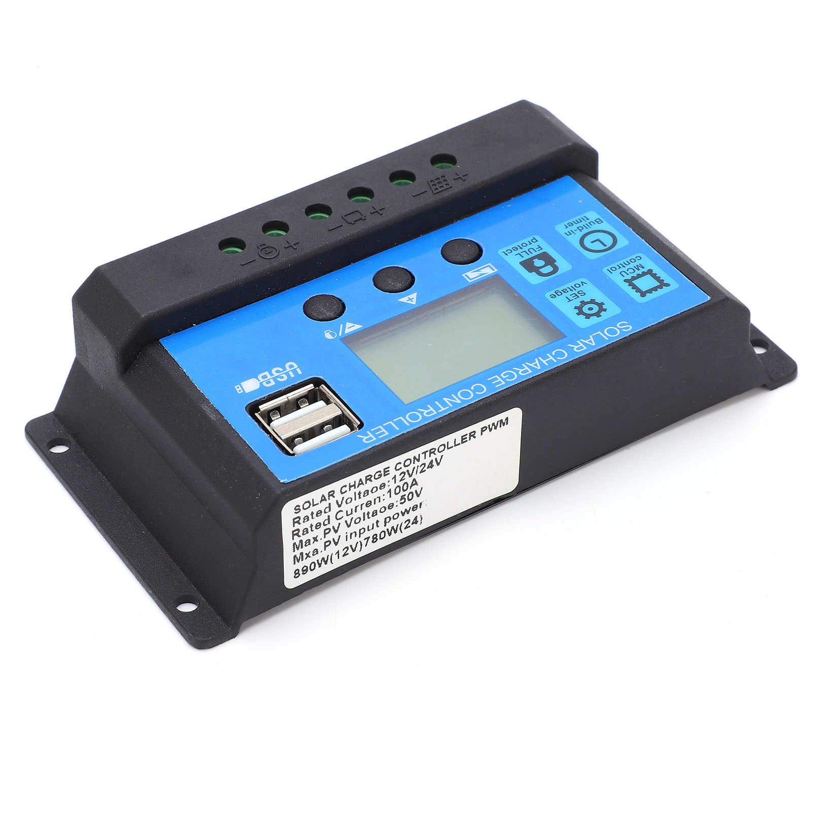 Mppt-pwm-solarladeregler 5v 3a, Usb-ausgang, Hd-lcd-bildschirm, Hohe Leistung, Photovoltaik-modul-controller