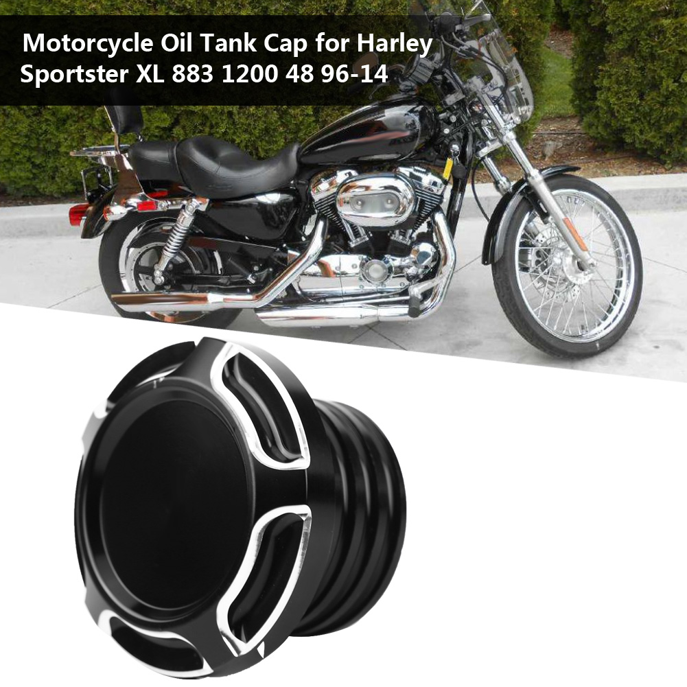 Cnc-gefräster Aluminium-tankdeckel Für Motorrad-sportster Xl 883 1200 48 (baujahre 1996–2014), Tank-/ölabdeckung, Robustes Custom-teil