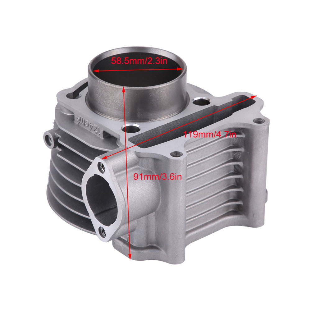 52,4-mm-scooter-motorzylinder-reparatursatz + Kolben + Dichtung Für Gy6 125cc 152qmi, Hochleistungs-reparatursatz, 52,4 Mm Bohrung, Motorradkompatibel.