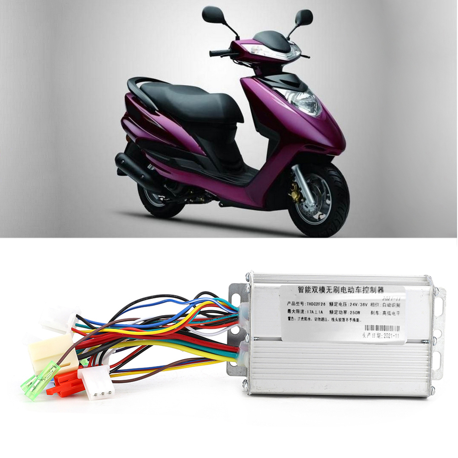 24v/36v 250w Bürstenloser Controller Für Elektrofahrräder Und -roller, Kompatibles Motorteil.