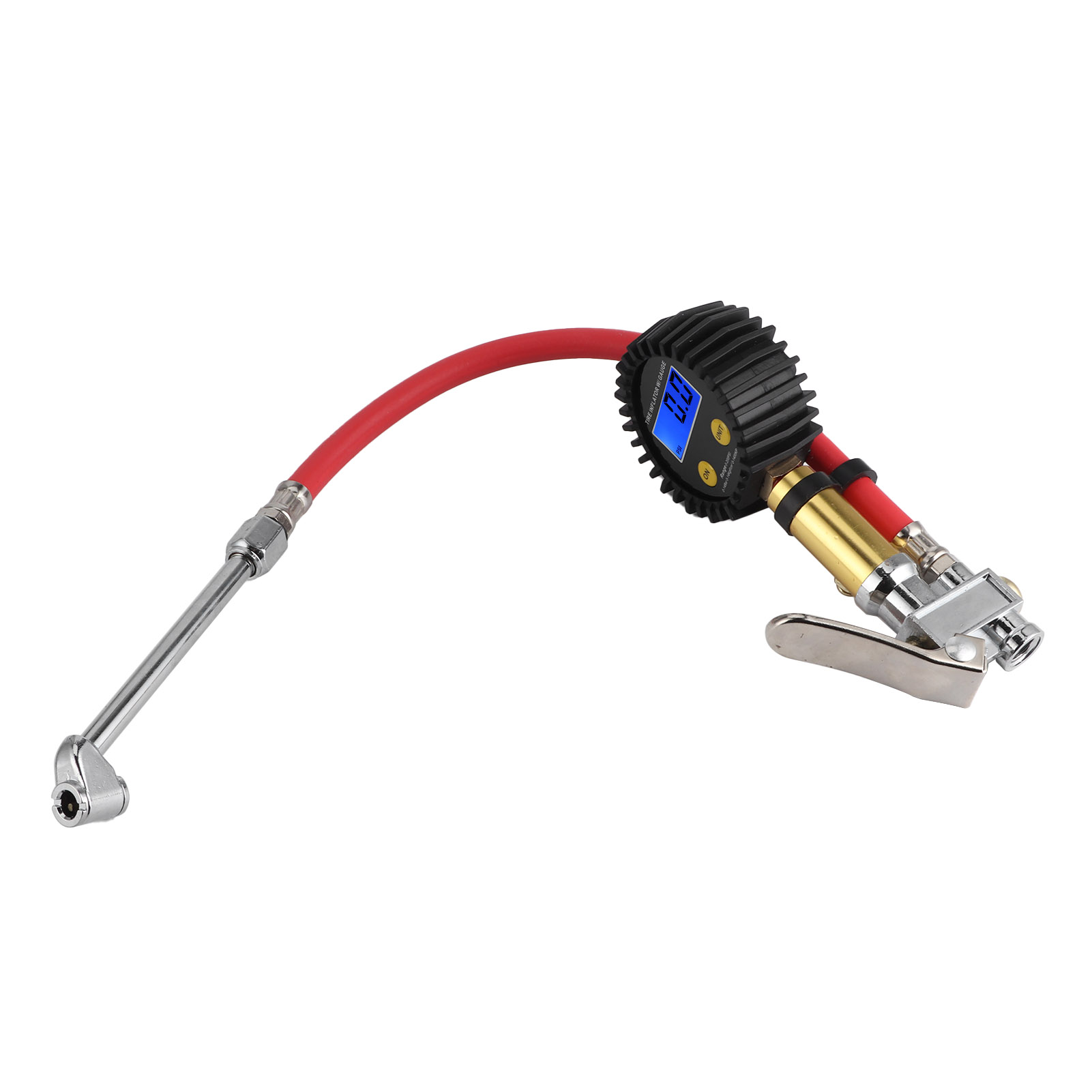 Reifenfüller Mit Digitalem Manometer (3-200 Psi), Universal-luftpumpe Für Autos Und Motorräder, Präziser Druckprüfer, Flexibler Schlauch Für Auto- Und Motorradreifen