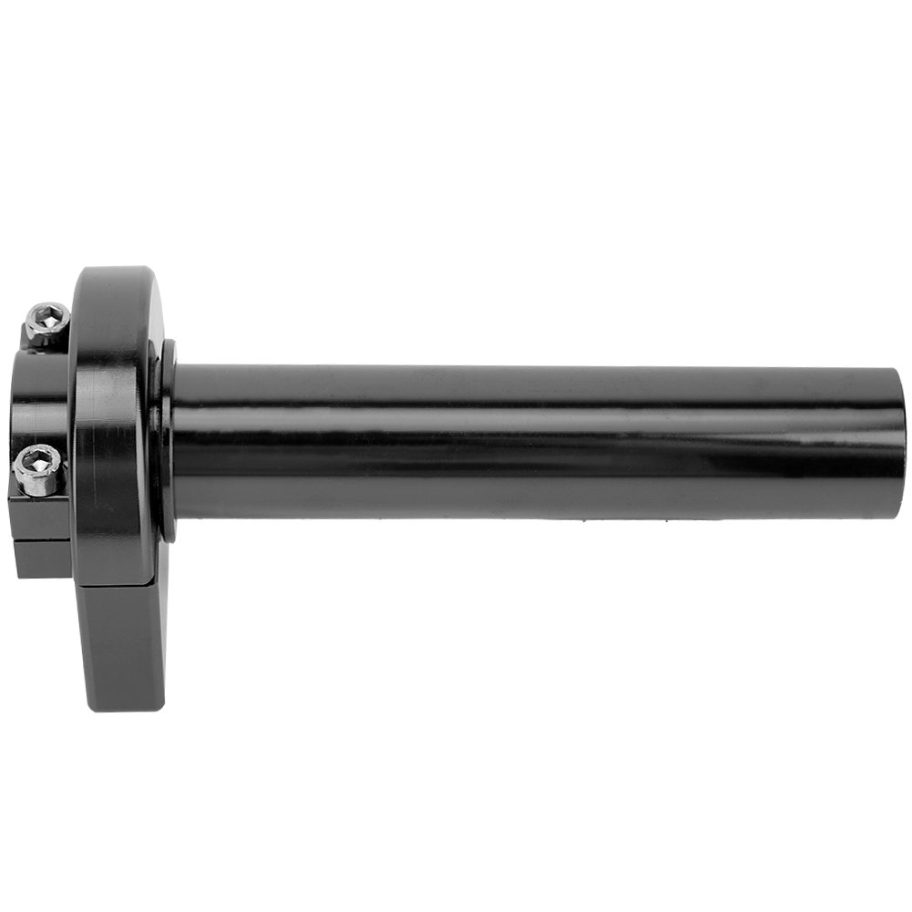 22-mm-gasgriff Aus Aluminium Für Custom-motorradlenker, Schwarzer Drehgriff, Schnellwechselset