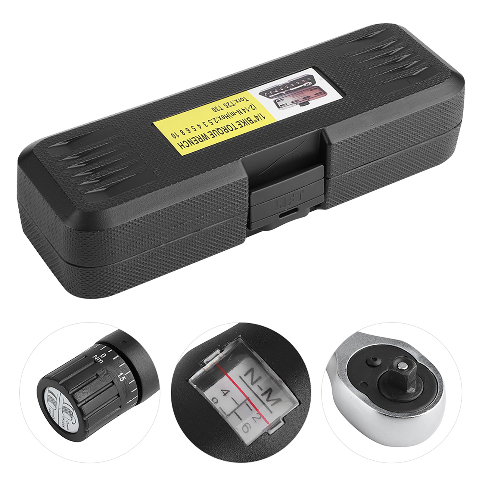 10-teiliges Set Drehmomentschlüssel (2–14 Nm, 1/4 Zoll), Hochpräzise, Mit Sichtfensteranzeige, Voreingestellt, Für Auto- Und Fahrradreparaturen