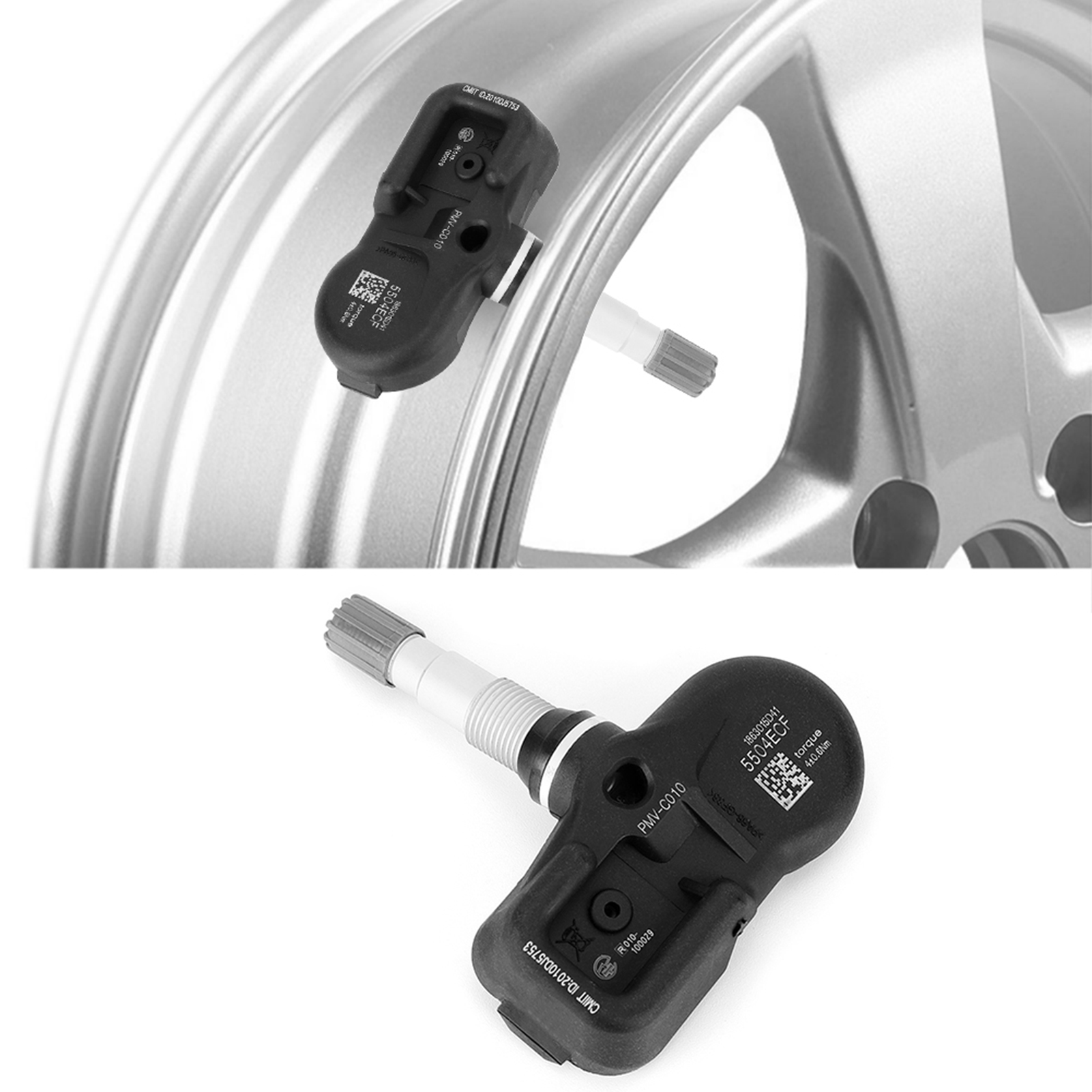 Pmvc010 Reifendrucksensor Kompatibel Mit Toyota Camry 2015-2018, Reifendruckkontrollsystem (tpms), Ersatzteil, 1 Stück, Aluminium, Schwarz.