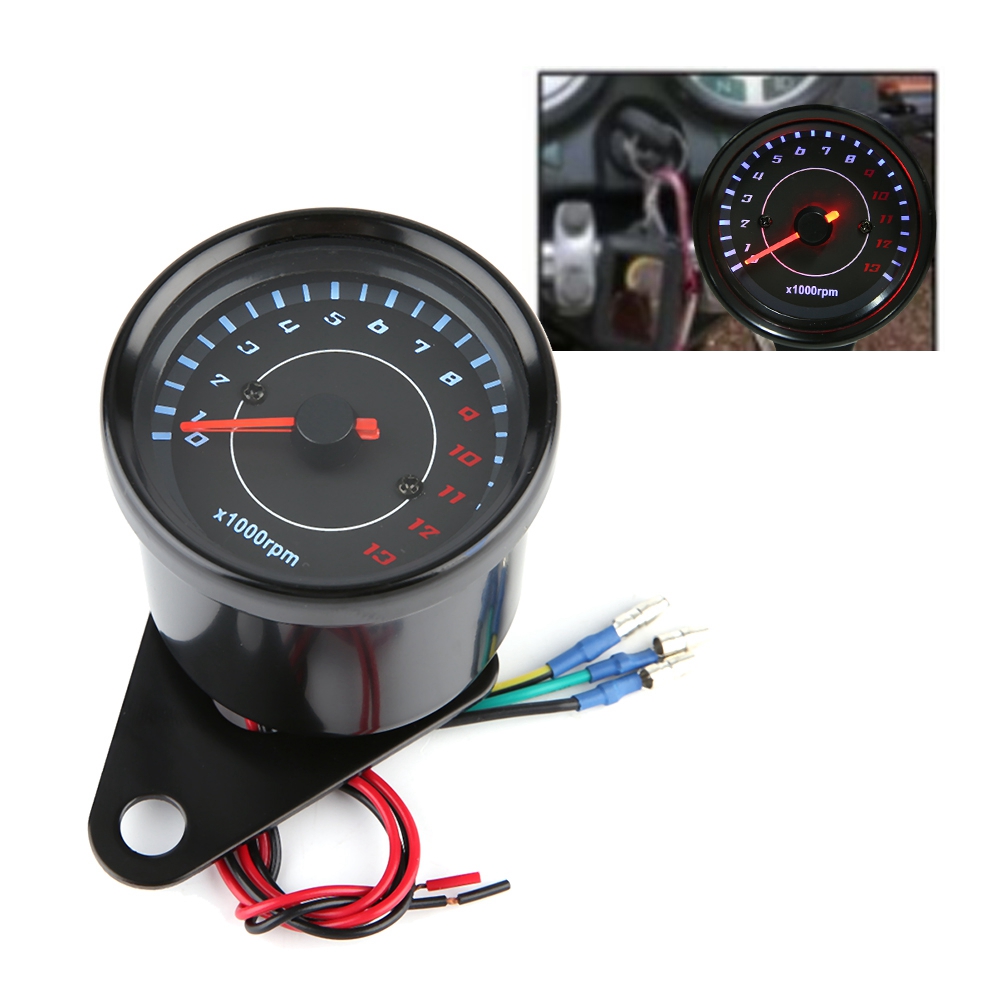 Universeller 12v Led-digital-motorraddrehzahlmesser, Elektronischer Drehzahlmesser Mit Hintergrundbeleuchtung, Motordrehzahlmesser, 12 Volt Kompatibel.