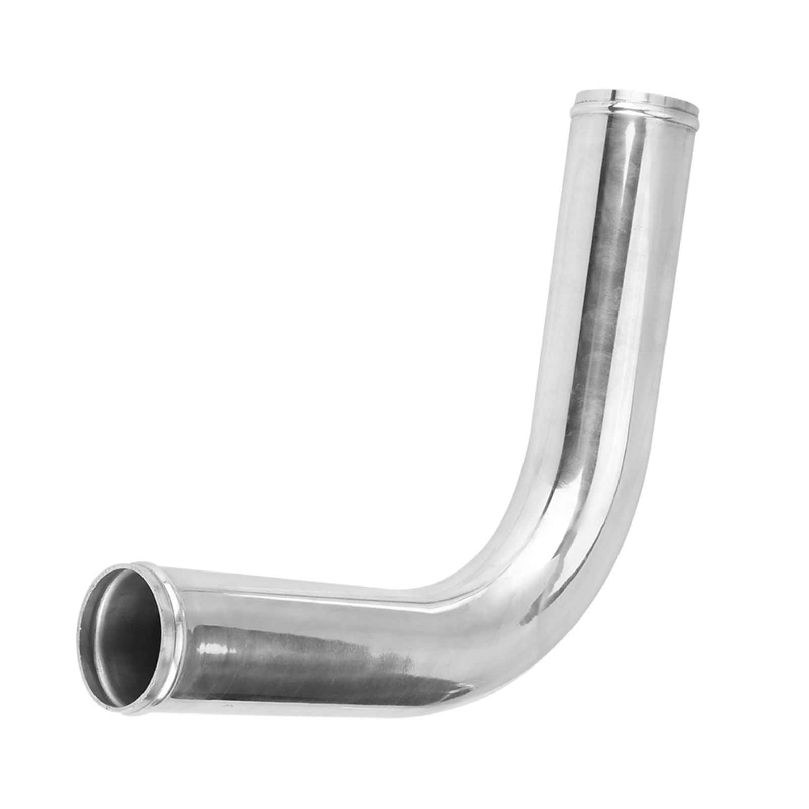 Universeller 90°-turbo-krümmer Aus Aluminium Für Ladeluftkühler, 70 Mm, Mit 2 Silikonschläuchen Und 4 Schlauchschellen