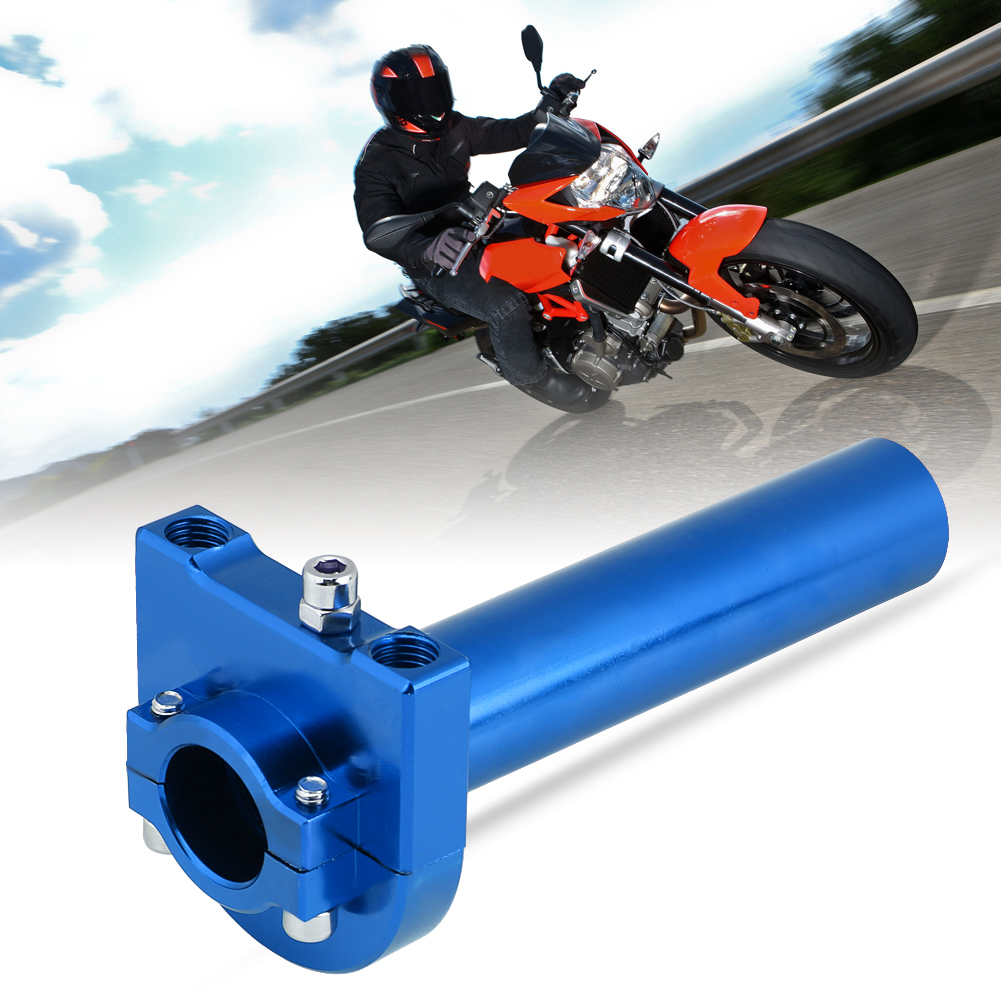 22 Mm (7/8 Zoll) Gasgriff Für Motorrad, Roller, Dirtbike, Blauer Lenker, Drehgasgriff-set Mit Rutschfestem Griff