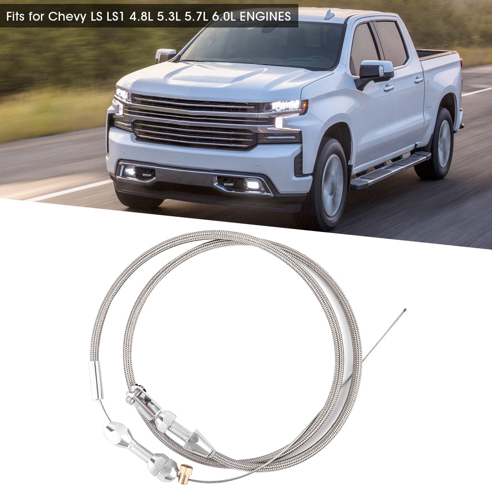 36 Zoll Langes, Geflochtenes Gaszugkabel Aus Edelstahl, Passend Für Chevy Ls Ls1 4,8l 5,3l 5,7l 6,0l Motoren