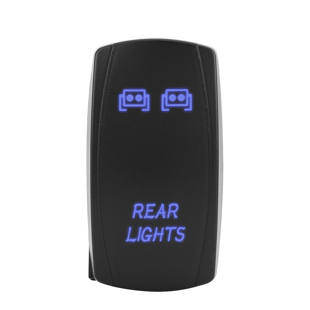 5-poliger Blauer Led-wippschalter 12v/24v Mit Laser, Ein/aus-rücklicht Für Auto, Boot, Lkw, Transporter