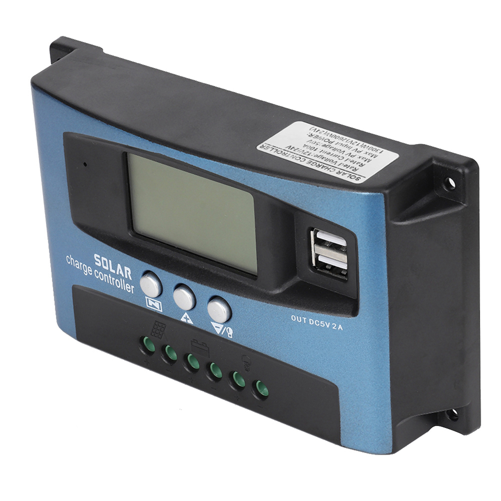 Mppt 50a Solarladeregler Mit Zwei Usb-anschlüssen, Lcd-bildschirm, 12v/24v Photovoltaikmodul, Intelligenter Regler