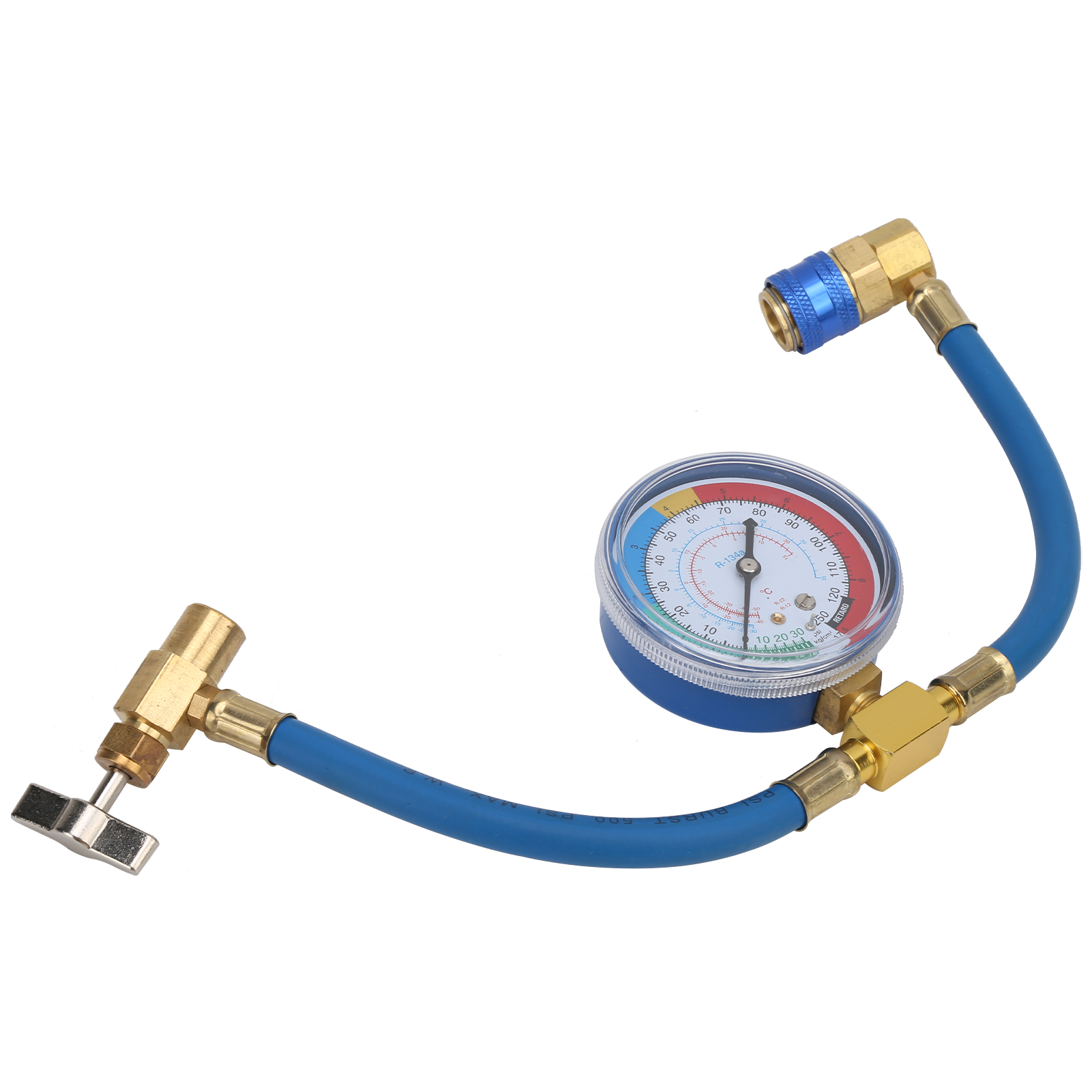 Flexibler R134a-druckschlauch Für Klimaanlagen (0–250 Psi), Einzelschlauch Mit Fluoridventil