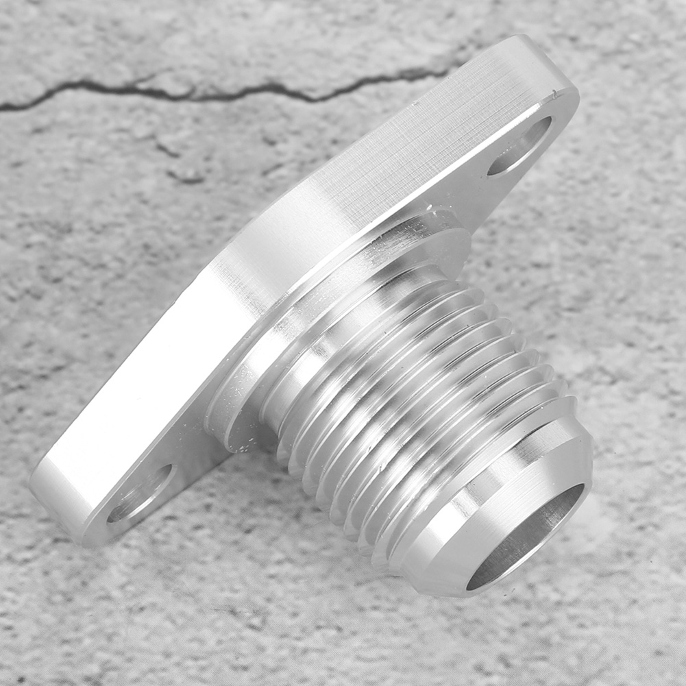 Ölrücklaufflansch Aus Aluminium Für Turbolader Der Typen T3, T4, T3/4, T04, Gt40, Gt50 Und Gt55, An12-anschluss, Turboladerkompatibel, Robustes Und Leichtes Bauteil