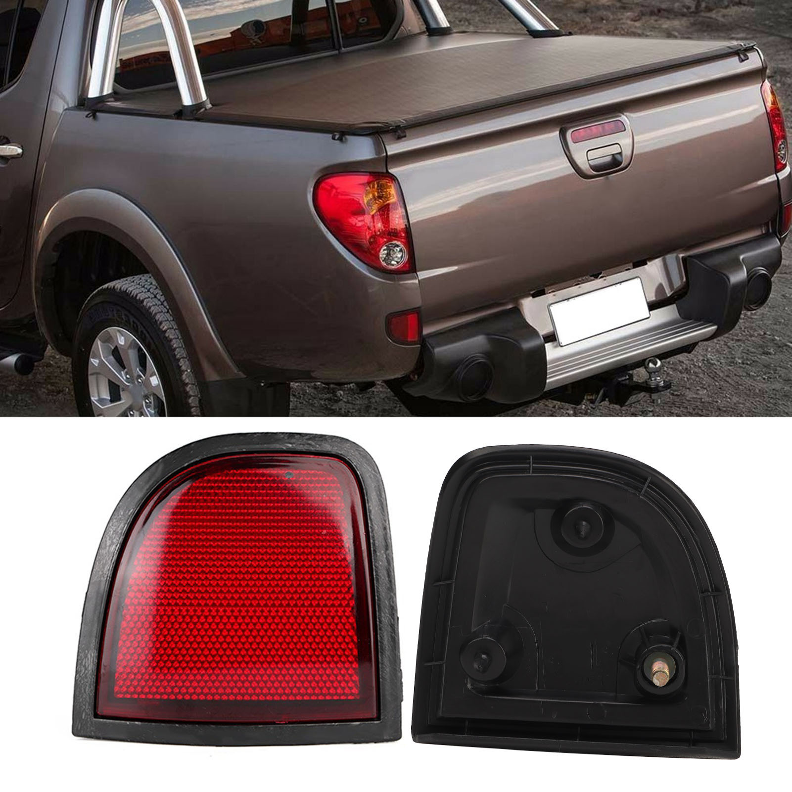 Reflektor-set Für Die Linke Hintere Stoßstange Für Mitsubishi Triton L200, Teilenummer 8355a015, Fahrzeugsicherheit