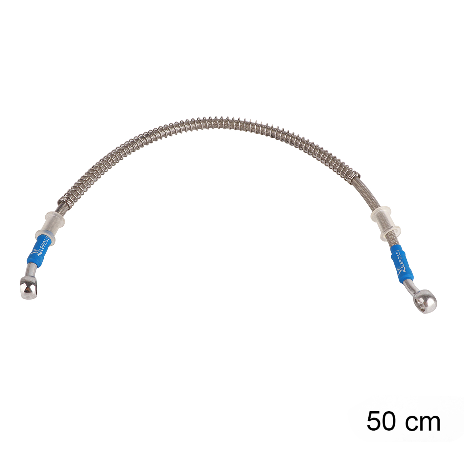 50 Cm/19,7 Zoll Langer, Umflochtener Edelstahl-motorradbremsschlauch, Flexibler Öl-/kraftstoffschlauch, 39 X 70 Cm Anschluss, Kraftstoffleitung, Hochleistungsbremsleitung
