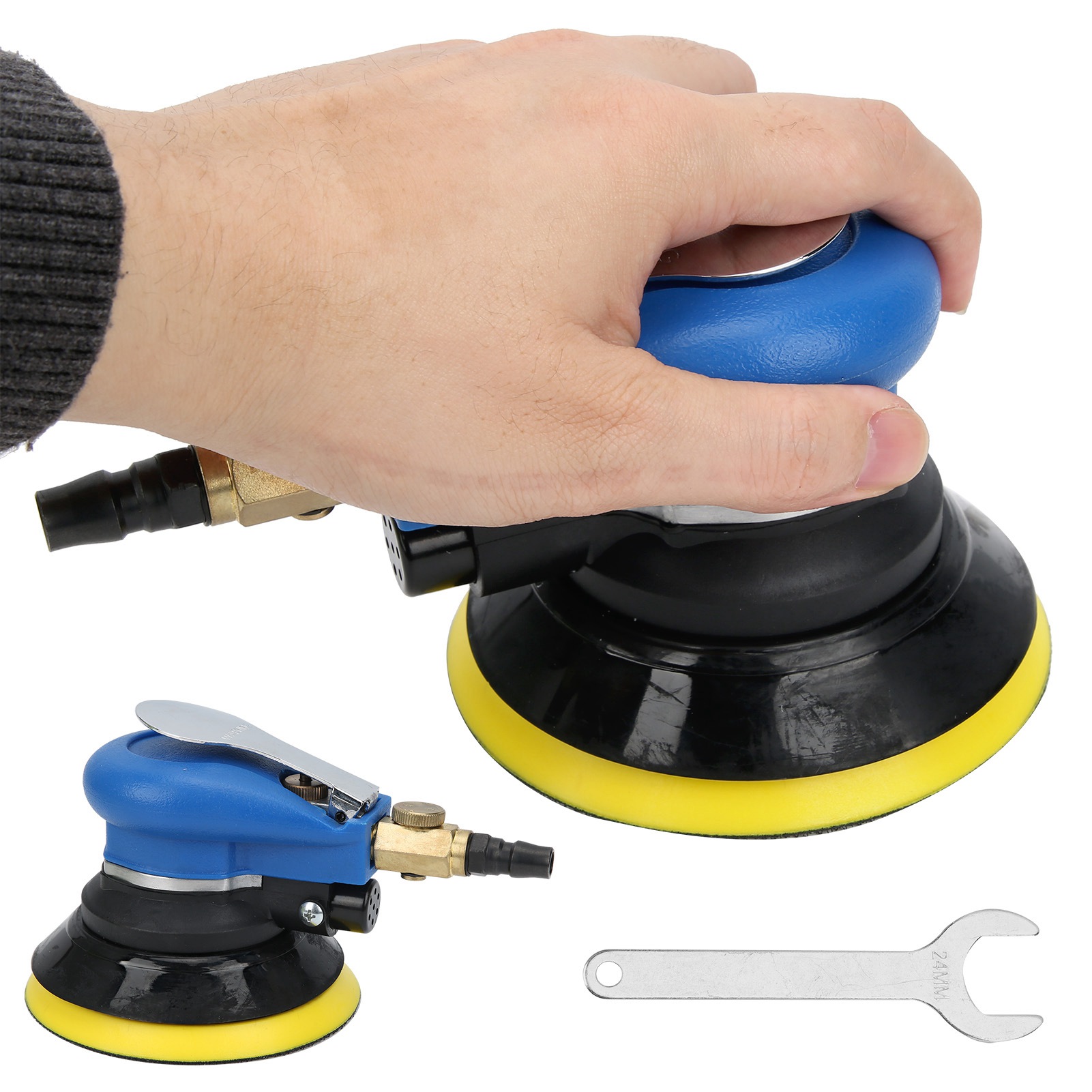 5-zoll-druckluftschleifer Mit Schleifteller, Druckluft-sandstrahlaufsatz, Ergonomisch Und Universell