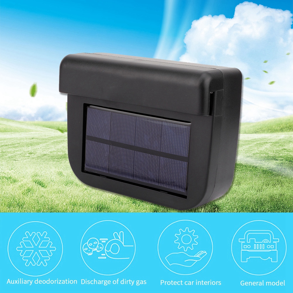 Solarbetriebener Autolüfter, Abluftsystem Mit Lüftungsschlitzen, Heizung Und Wärmeabfuhr, Integriertes Solarpanel
