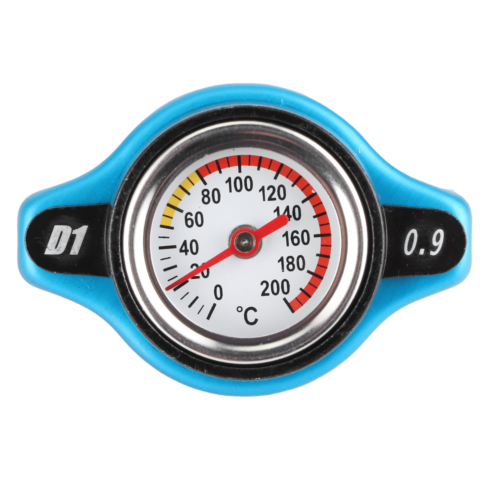 Universeller Thermostatischer Kühlerdeckel, Auslaufsicherer Wasserbehälterdeckel Mit Thermometer, Kleiner Kopf, 0,9 Bar