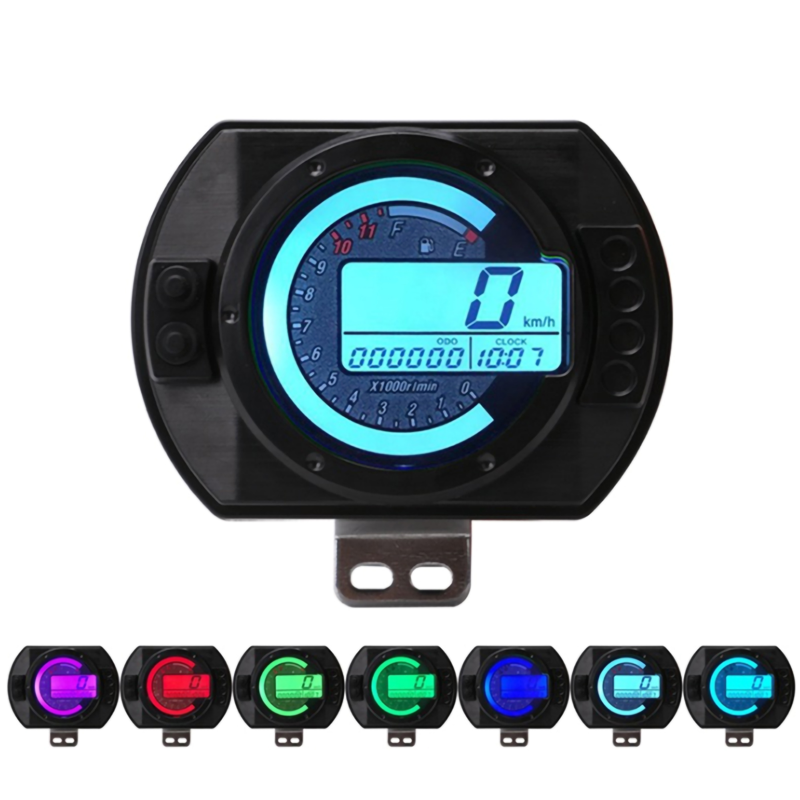 Dc12v 0–199 Km/h (meilen) Lcd Universal Digitaler Kilometerzähler, Tachometer, Drehzahlmesser, Motorrad-tacho-nachrüstung