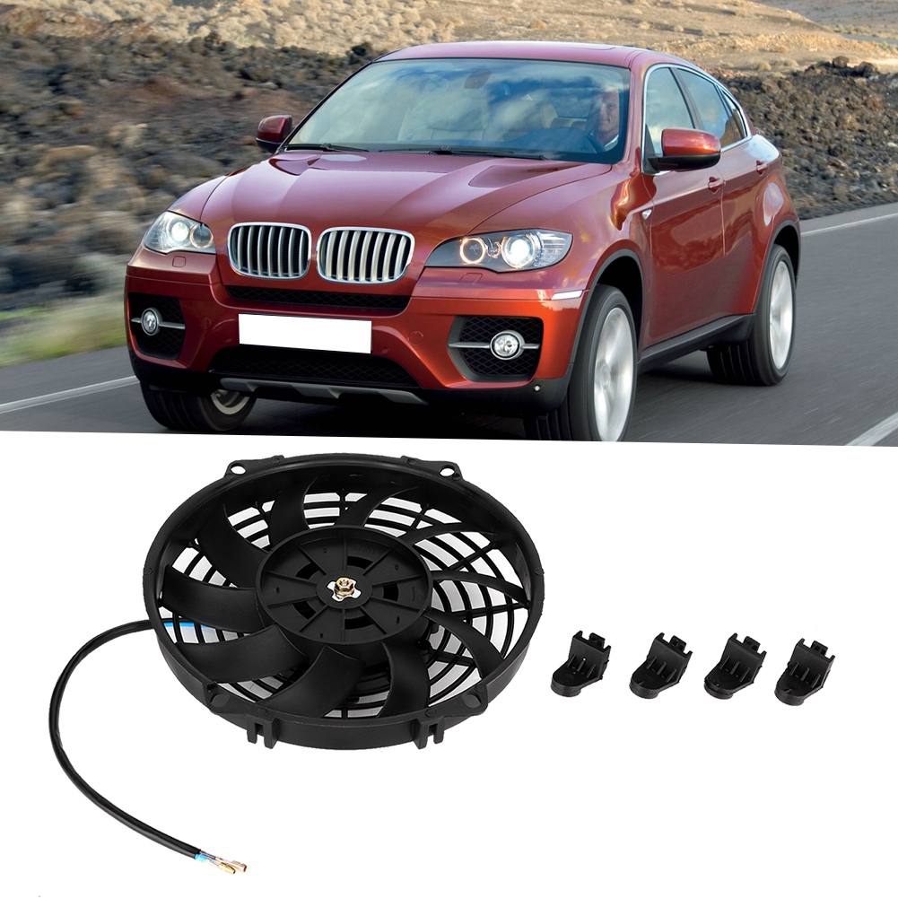 24-v-elektrolüfter (23 Cm) Für Kfz-klimaanlagenkondensatoren, Universelles Gebogenes Lüfterblatt