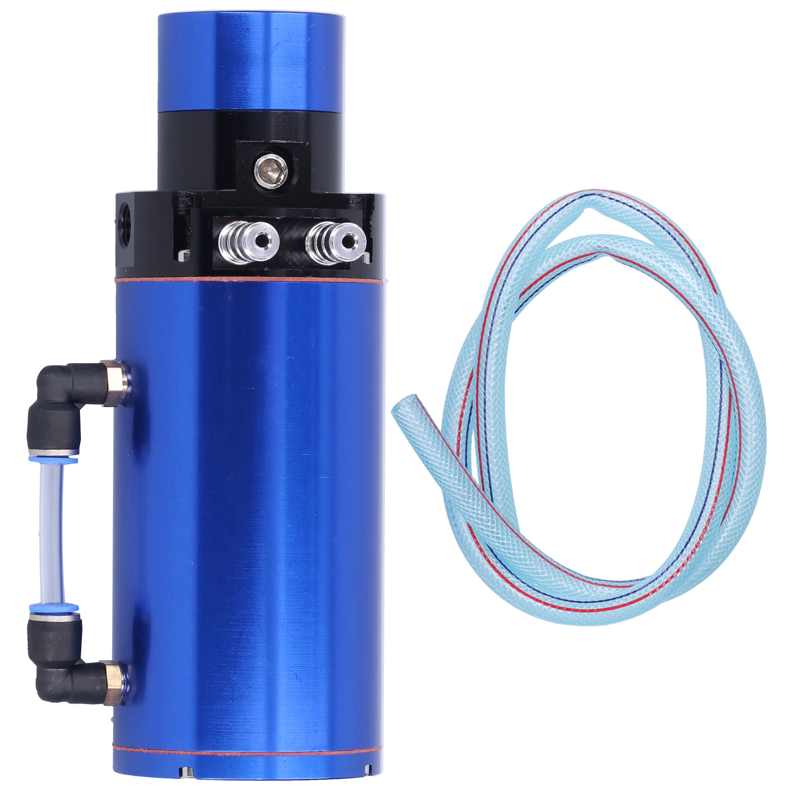 Universeller Ölabscheider Mit Entlüftungsbehälter Und Manometer (0–14 Psi), Blau, Für Motoren