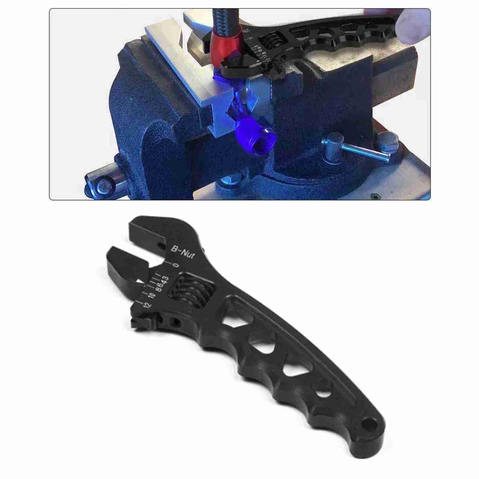 Schwarzer Verstellbarer Schraubenschlüssel, Leichtgängig, Rostfrei, Leichtgewichtig, Für Reparaturen Im Haushalt Und Am Auto, Neu Verpackt.